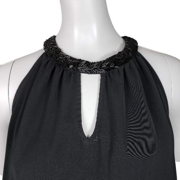 DKNY Black Special Occasion Dress Beautiful Beading Medium - Picture 4 of 8